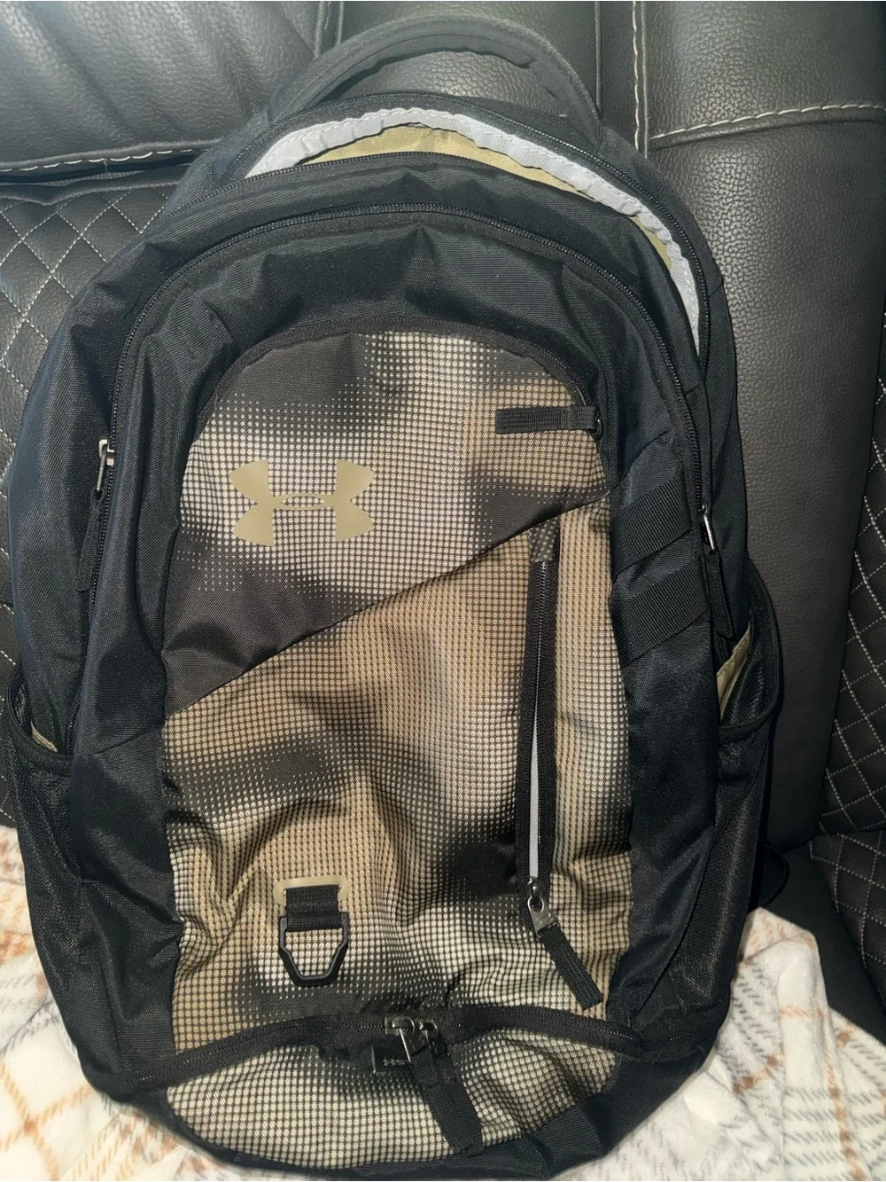 Under Armour Black Backpack Laptop School Travel Gym Bookbag Water Resistant